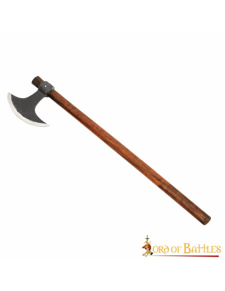 Long Viking ax with carbon steel head