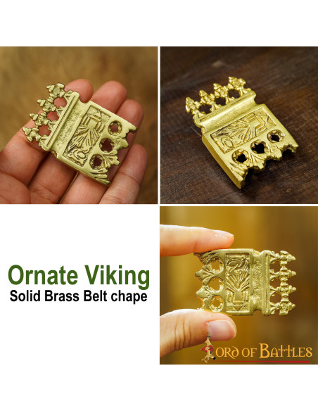 Set of 5 brass-plated Viking and...