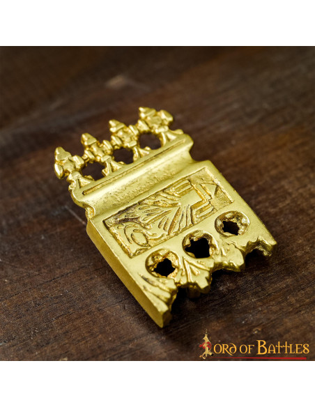 Set of 5 brass-plated Viking and...