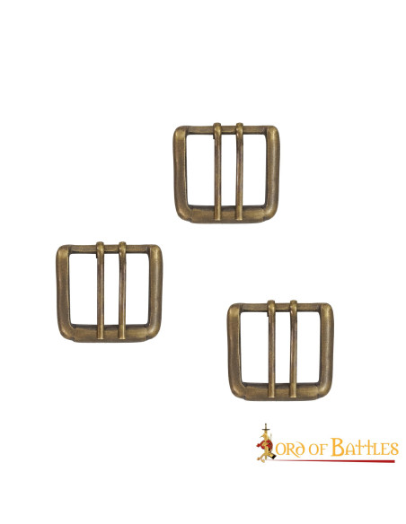 Set of 3 vintage double-needle belt... Set of 3 vintage double-needle belt...