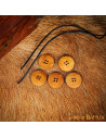 Set of 5 buttons ideal for medieval clothing