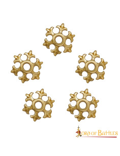 Set 5 medieval flowers for belts and clothing