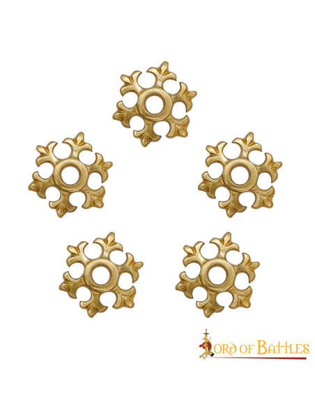 Set 5 medieval flowers for belts and...