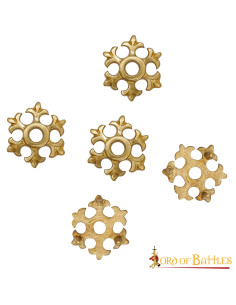 Set 5 medieval flowers for belts and clothing 2
