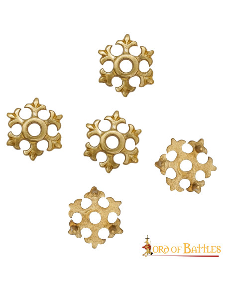 Set 5 medieval flowers for belts and...