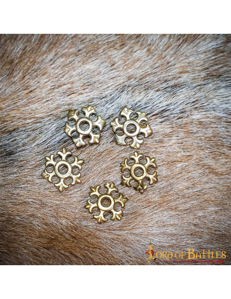 Set 5 medieval flowers for belts and...