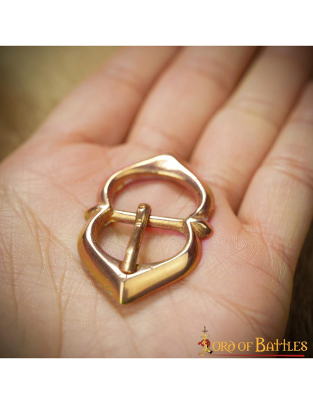 Set of 5 brass buckles for armor straps