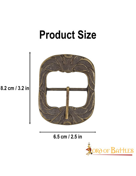 Set of 3 aged medieval belt buckles