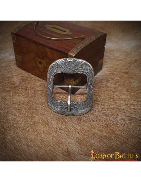 Set of 3 aged medieval belt buckles