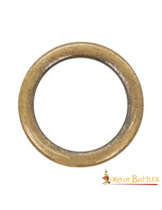 Set of 5 aged brass rings for medieval garments 2