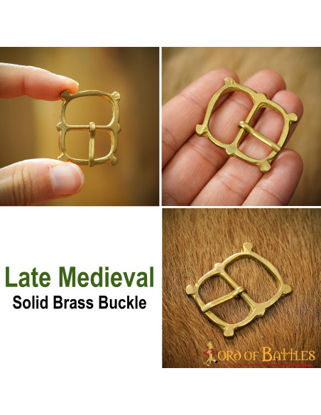 Set of 5 medieval brass buckles for... Set of 5 medieval brass buckles for...