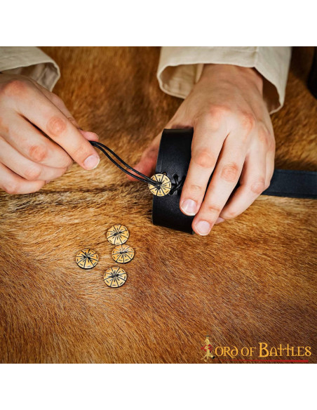 Set 5 medieval horn horn buttons