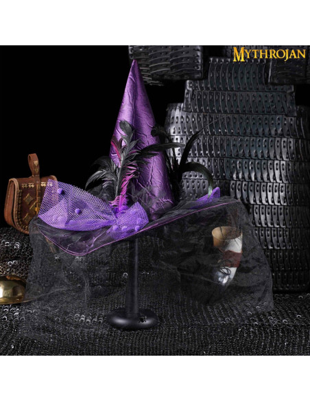 Display stand for helmets in black wood