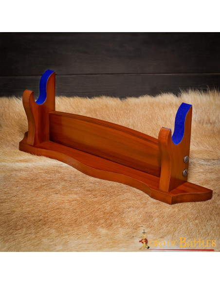 Wooden support for katana, ax or sword