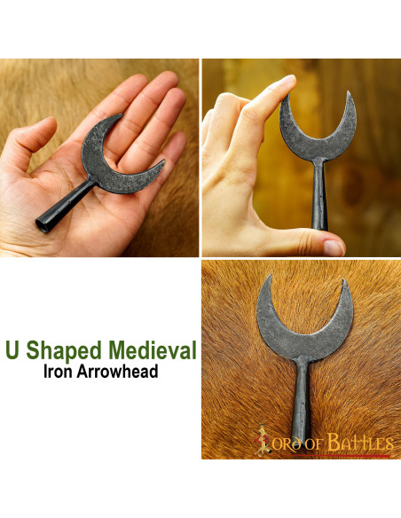 Medieval U-shaped arrowhead, rope cutter