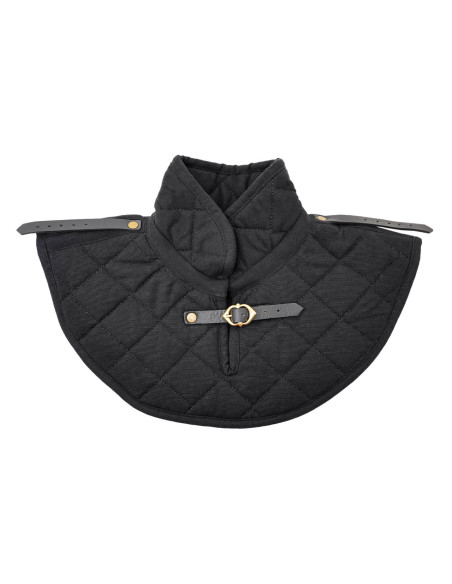 Medieval black gorget padded high...