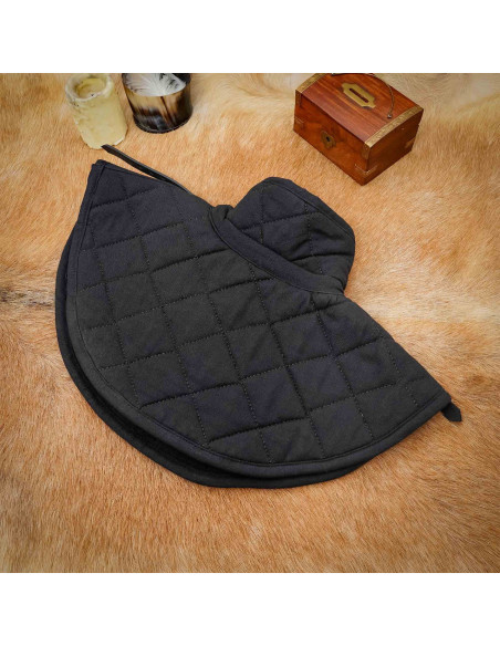 Medieval black gorget padded high...