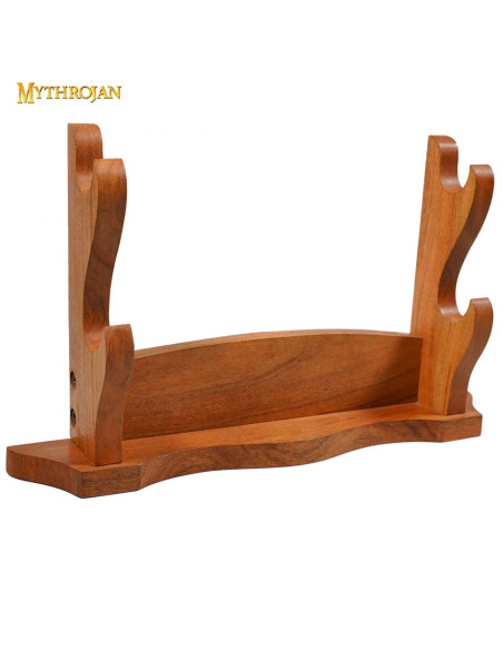 Wooden desktop support for 2 weapons