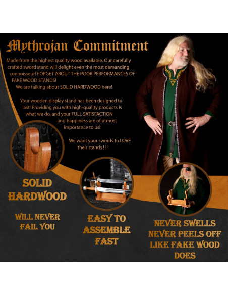 Wooden desktop support for 2 weapons