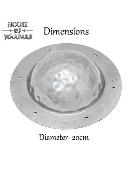 Silver umbo for viking shields in steel Silver umbo for viking shields in steel