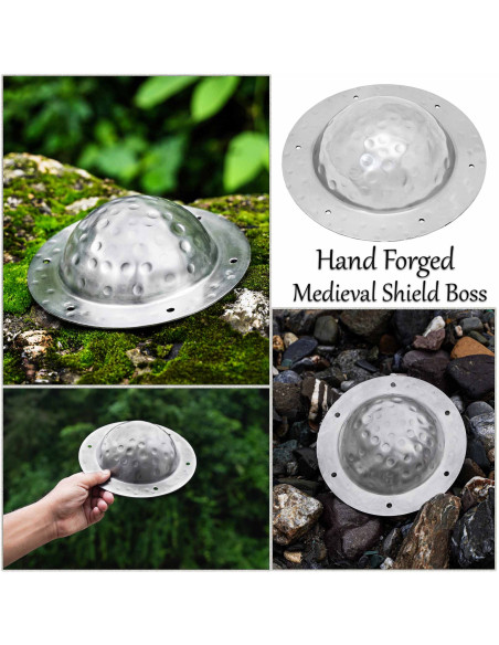 Silver umbo for viking shields in steel Silver umbo for viking shields in steel