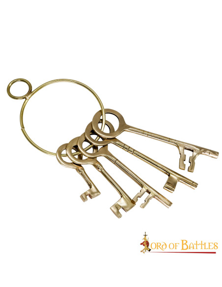 Set 5 keys with keychain of medieval...