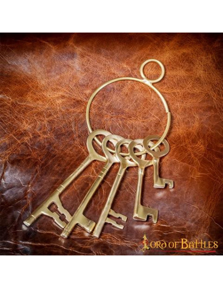 Set 5 keys with keychain of medieval...