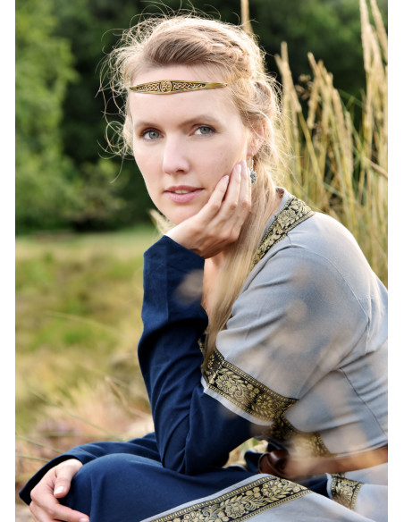 Medieval Dress Leonor in Blue-Grey