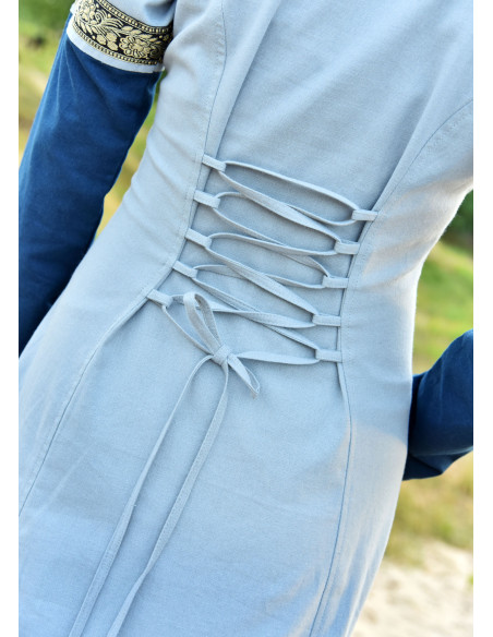 Medieval Dress Leonor in Blue-Grey