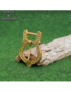 Small medieval brass belt buckle 2