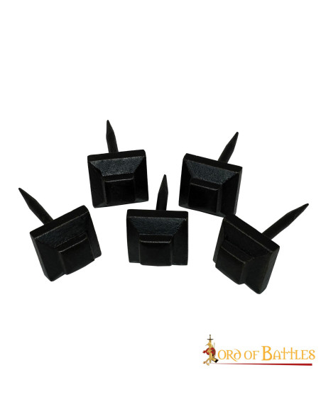 Set 5 medieval square tacks forged by...
