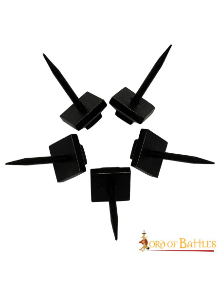 Set 5 medieval square tacks forged by...