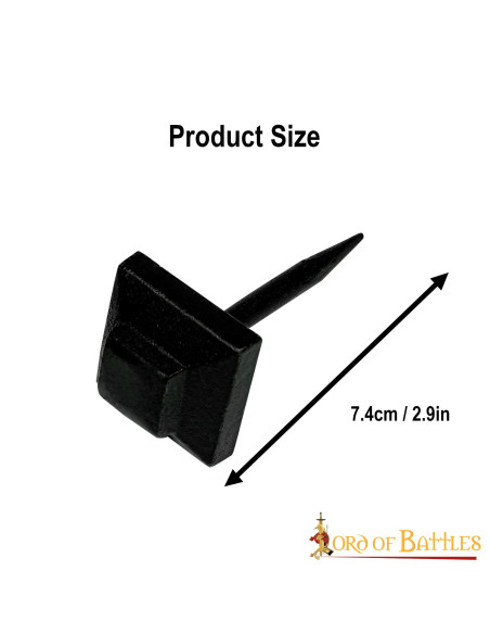 Set 5 medieval square tacks forged by...
