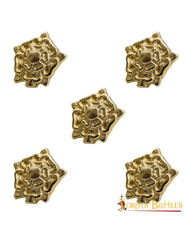 Set of 5 medieval tudor roses for belt