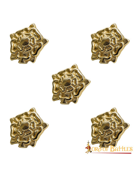 Set of 5 medieval tudor roses for belt