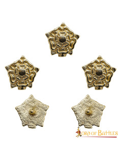Set of 5 medieval tudor roses for belt 2