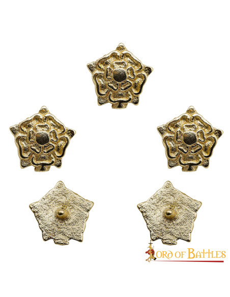 Set of 5 medieval tudor roses for belt