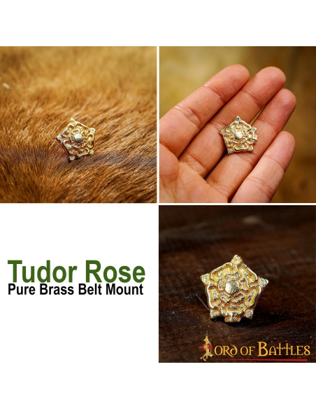 Set of 5 medieval tudor roses for belt