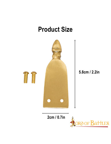 Closure of medieval belt in brass...