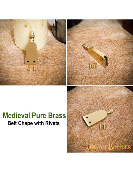 Closure of medieval belt in brass...