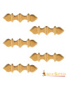 Set of 5 brass ornaments for medieval belts