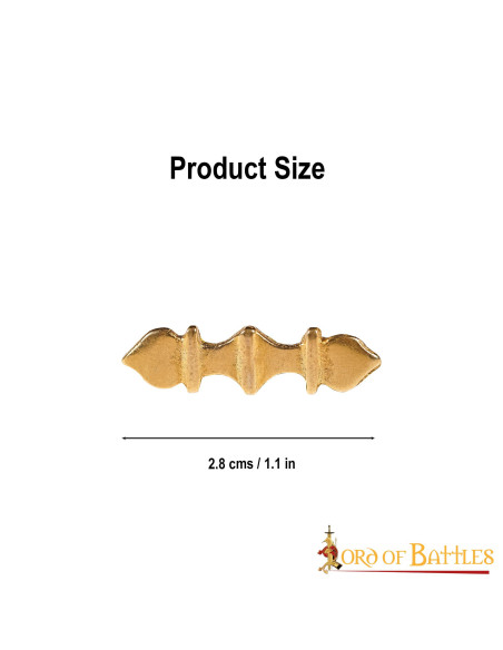 Set of 5 brass ornaments for medieval...