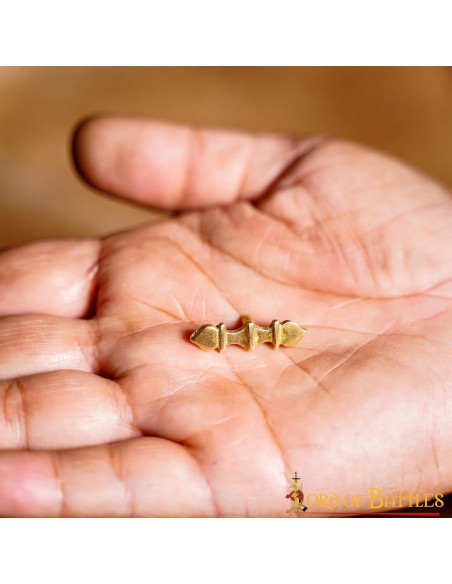 Set of 5 brass ornaments for medieval...