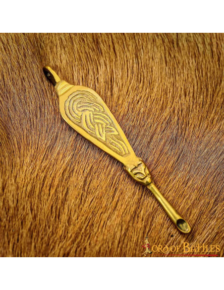 Set of 2 viking brass ear cleaners