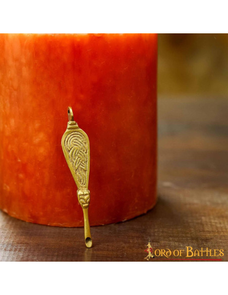 Set of 2 viking brass ear cleaners