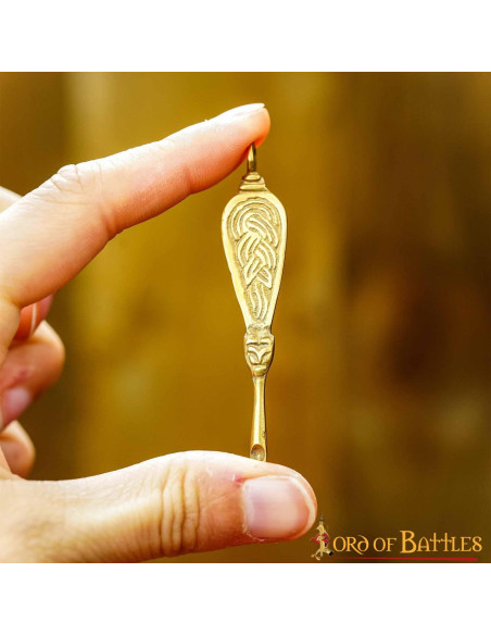 Set of 2 viking brass ear cleaners