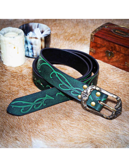 Forest Elf belt in embossed green...