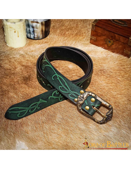 Forest Elf belt in embossed green...