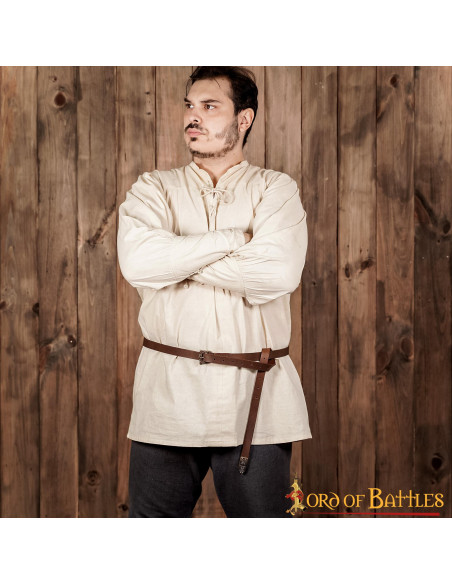 Viking brown narrow belt with buckle...