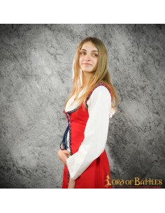 Red Medieval Brial with Laces 2